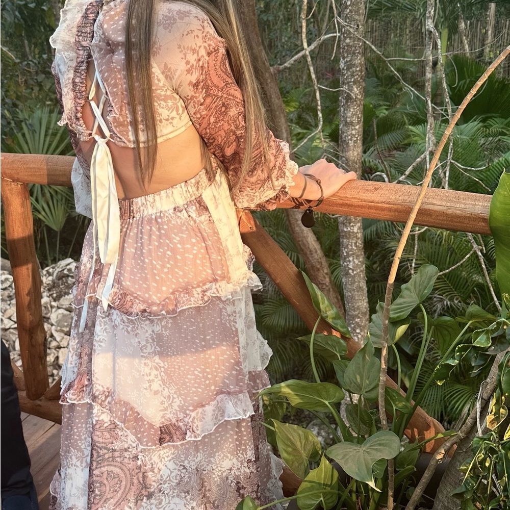 Open Back Maxi Dress Flowy